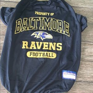 Dog Jersey- size large. Baltimore Ravens.
